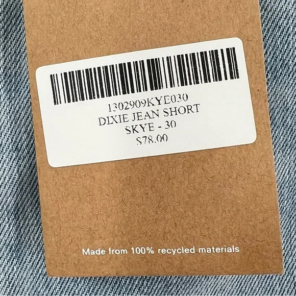 Reformation NWT Dixie High Rise Jean Shorts in Skye size 30 - Picture 5 of 9